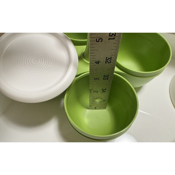 20 P Tupperware Blossom Essentials Serving Set Basil Green, White Lids. Dips, - Picture 7 of 12